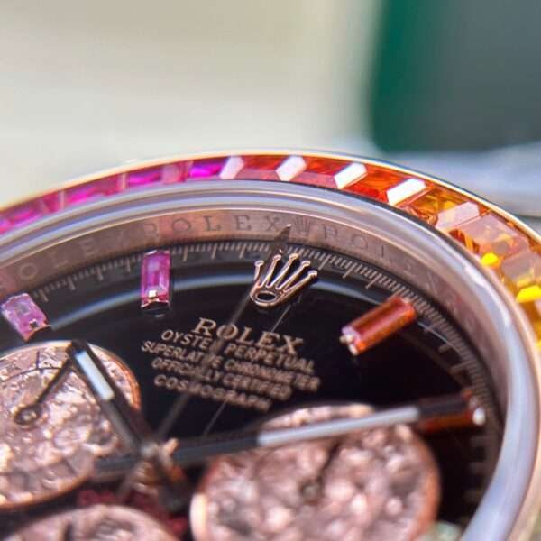 Rolex Cosmograph Daytona 116595 Rainbow Men’s Watch with Stones Steel Bracelet BT Factory 40mm - Image 5