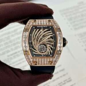 Richard Mille RM51-02 Rose Gold Baguette Replica Watch 40MM